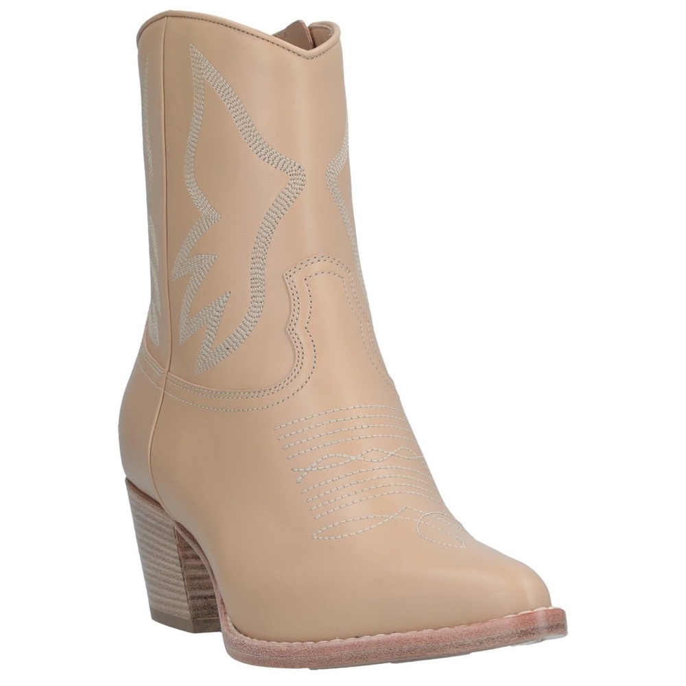Valentino Woman Leather Ankle Boots Beige ... - Picture 1 of 8